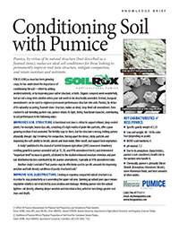 Conditioning Soil with Pumice Knowledge Brief