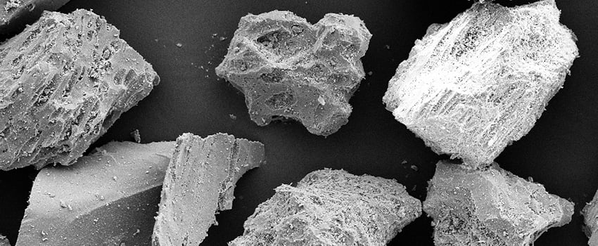 magnified fines in SoilRox (small media size) showing foam-like physical structure